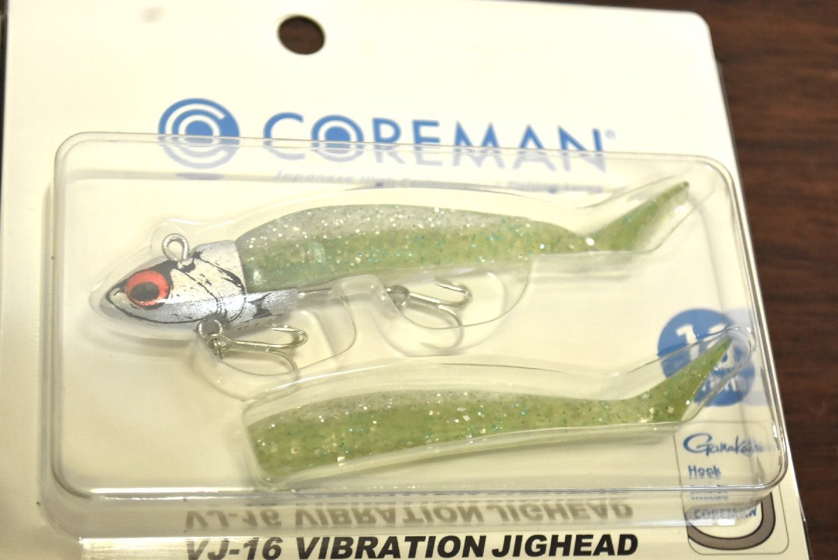 【未使用☆5点】コアマン VJ 16 スズキのエサ ワーム バイブレーションジグヘッド シーバス COREMAN アルカリシャッド がまかつ トレブル C