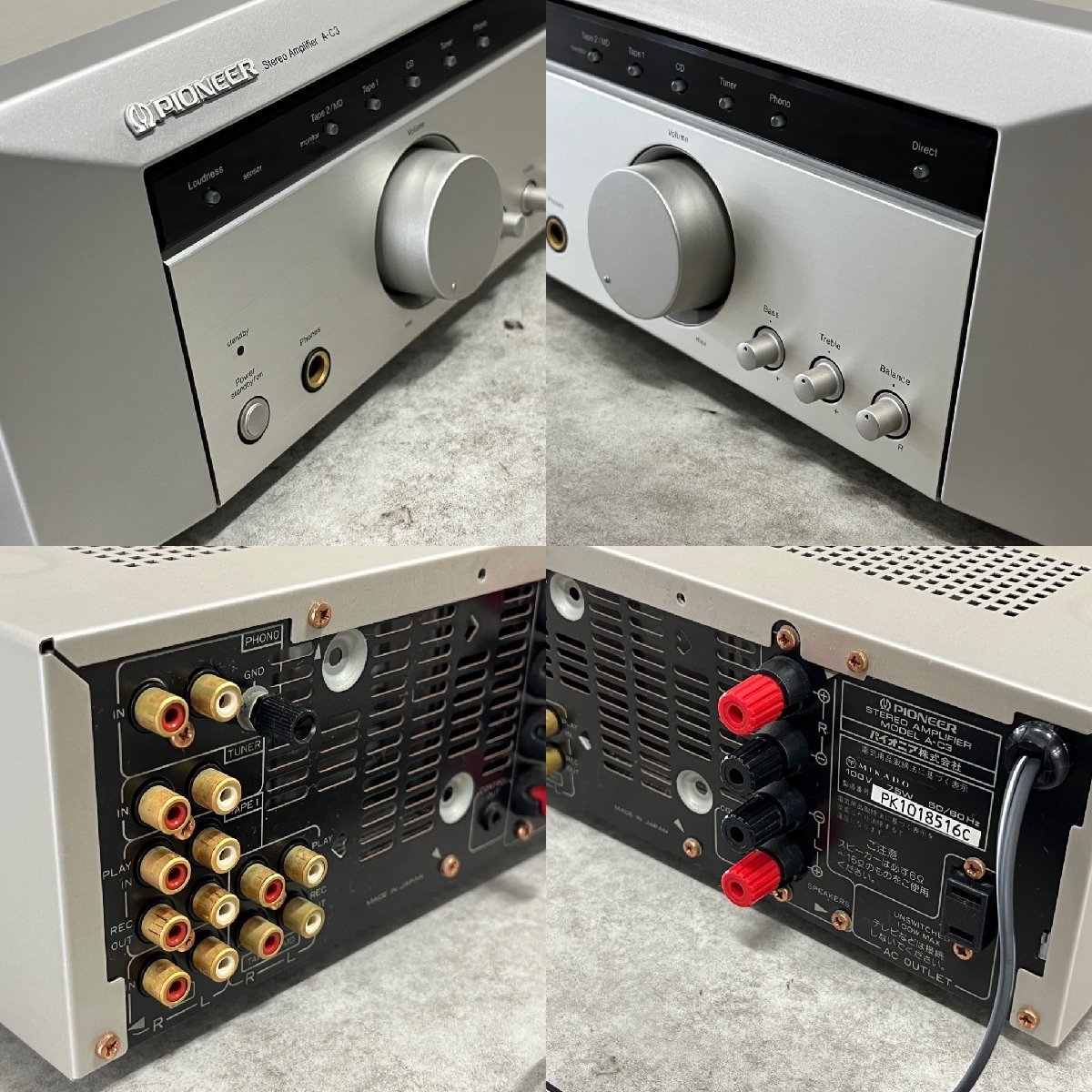 ◎J543【ジャンク】Pioneer システムコンポセット A-C3/F-C3/PD-C3/T