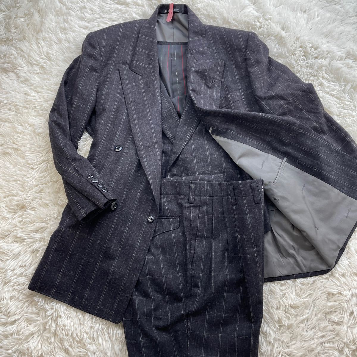 □9-407□1円□売り切り□イヴサンローラン スリーピースセットアップ 