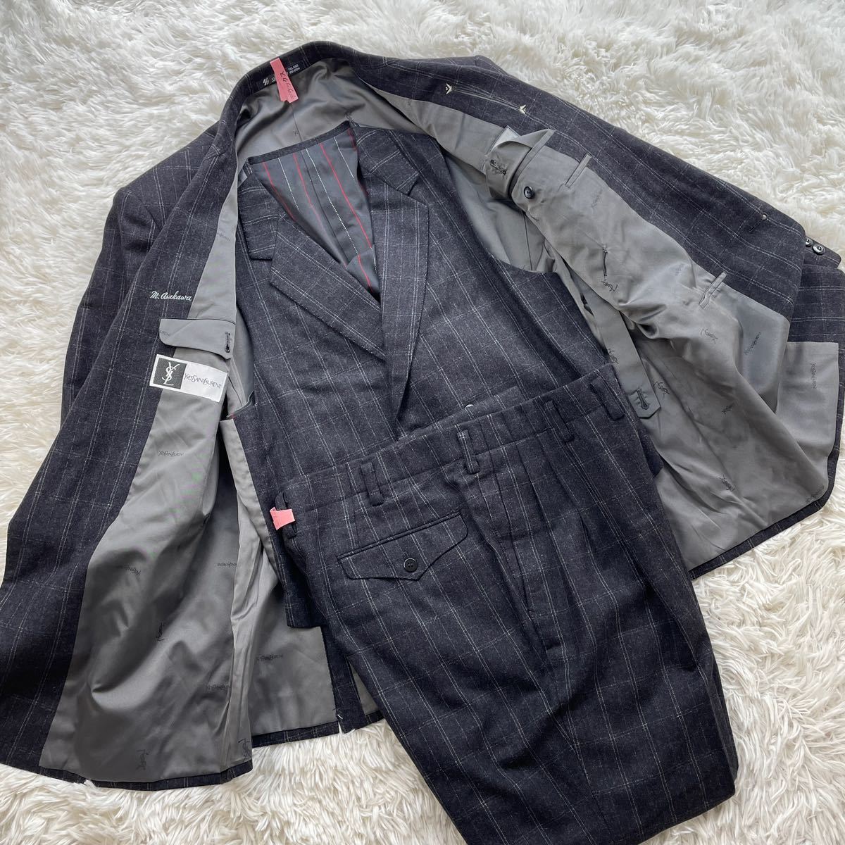 □9-407□1円□売り切り□イヴサンローラン スリーピースセットアップ 