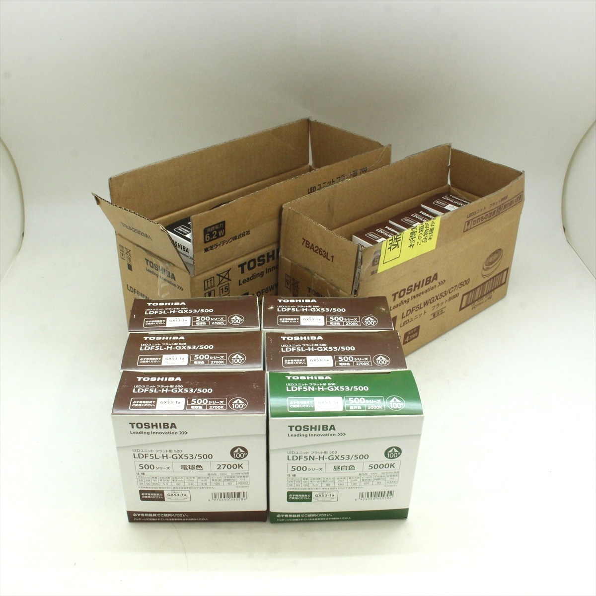 ▽ TOSHIBA LDF6WW-H-GX53/700 ×4 LDF5LWGX53/C7/500 ×3 LDF5L-H-GX53/