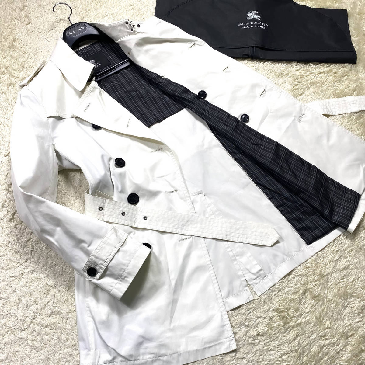 BURBERRY BLACK ノバチェック トレンチコート バーバリーブラック
