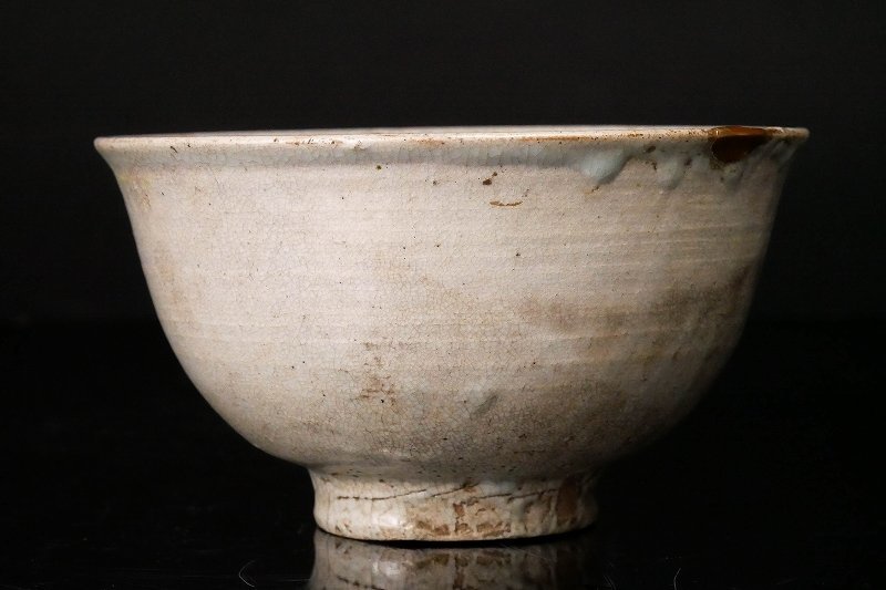 幸 金沢茶匠の蔵】高麗 雨漏堅手 茶碗 日本陶磁協会 藤岡