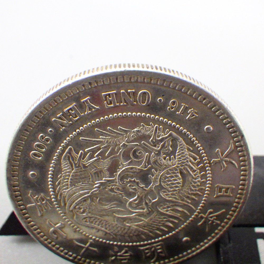 最安値，新作登場 新1円銀貨 明治17年 量目：約26.95g