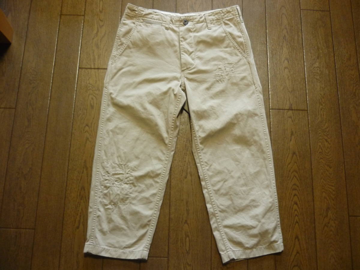 HYSTERIC GLAMOUR　ヒステリックグラマー　ダメージ加工　クロップド　チノパンツ　サイズ28　