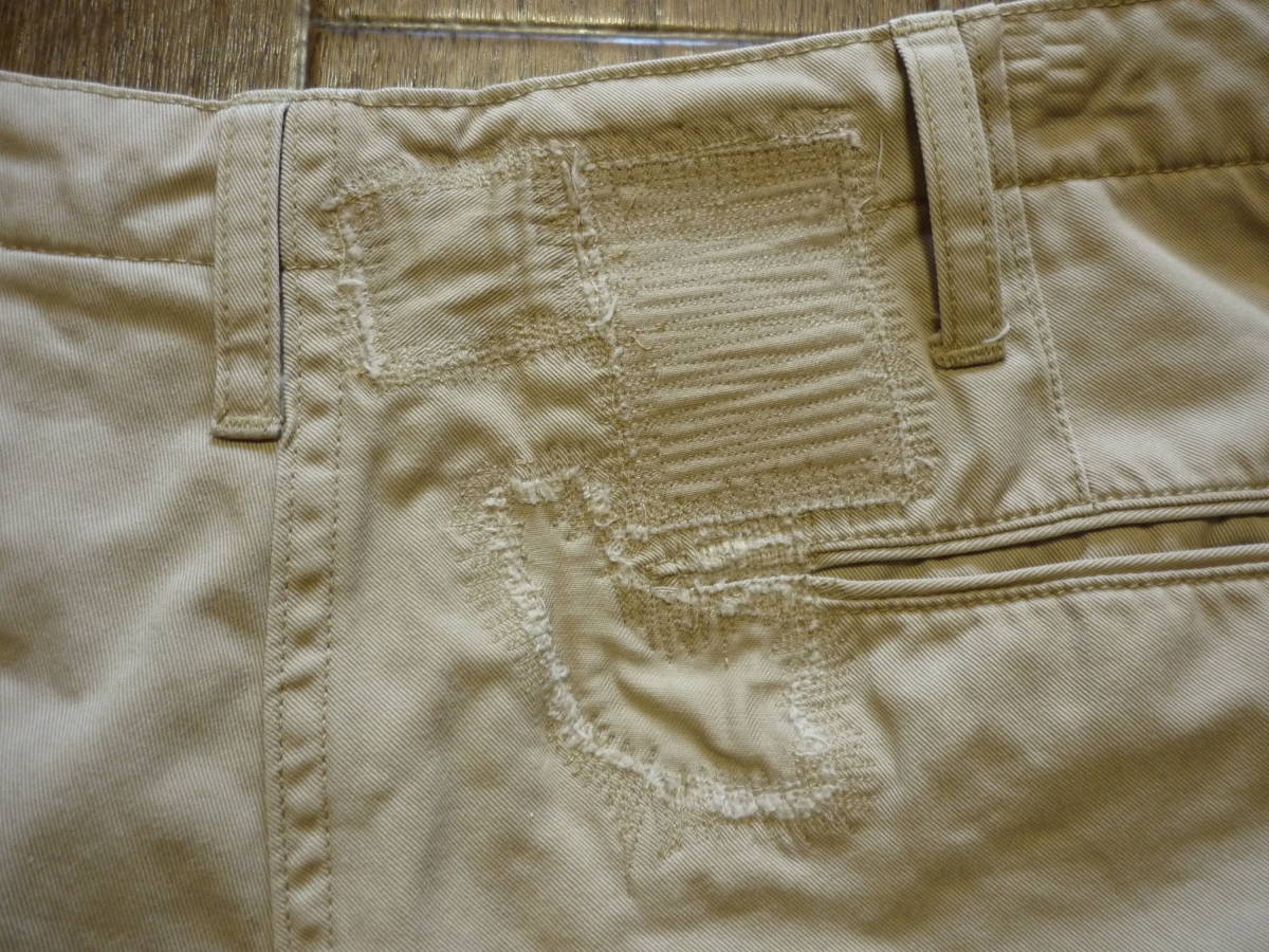 HYSTERIC GLAMOUR　ヒステリックグラマー　ダメージ加工　クロップド　チノパンツ　サイズ28　