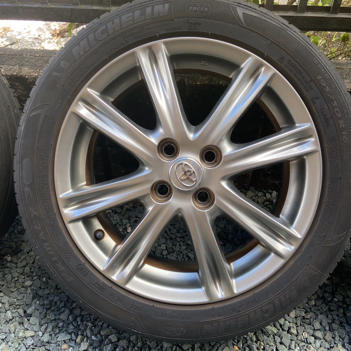 ヴィッツ 195/50R16 純正ホイール 4本セット トヨタ RS タイヤ