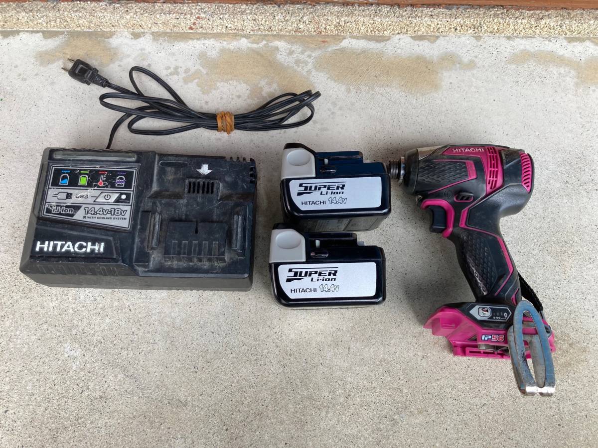 工具、DIY用品 HITACHI 日立工機 14.4V コードレスインパクト