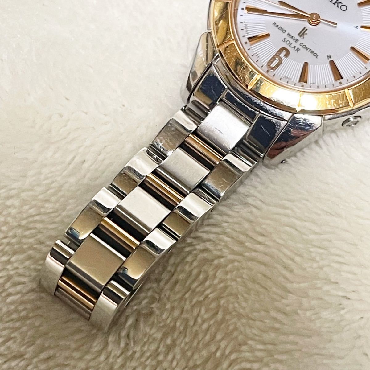 稼動品 SEIKO LUKIA セイコー ルキア 電波ソーラー式 シェル文字盤 白