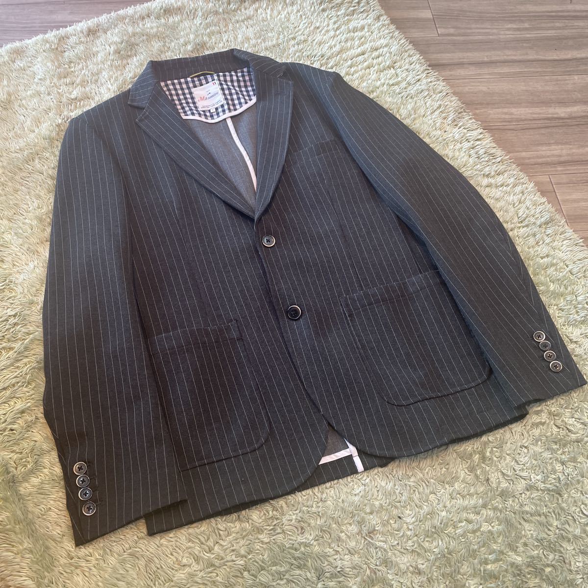 ミツミネ　　　ジャケット　超美品　L のびのび　ノンストレス　　送料520円　高級感あり！