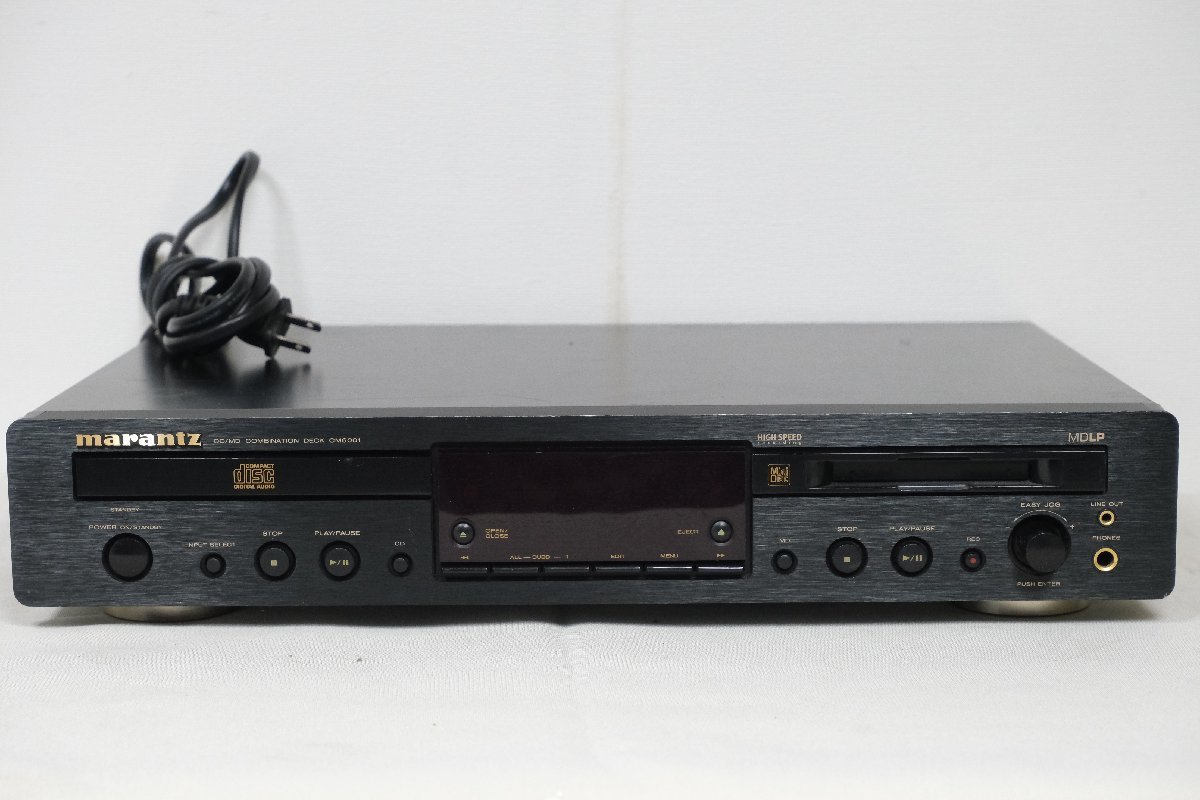 【z22824】marantz マランツ CM6001 CD/MDデッキ コンビネーションデッキ 通電確認済み