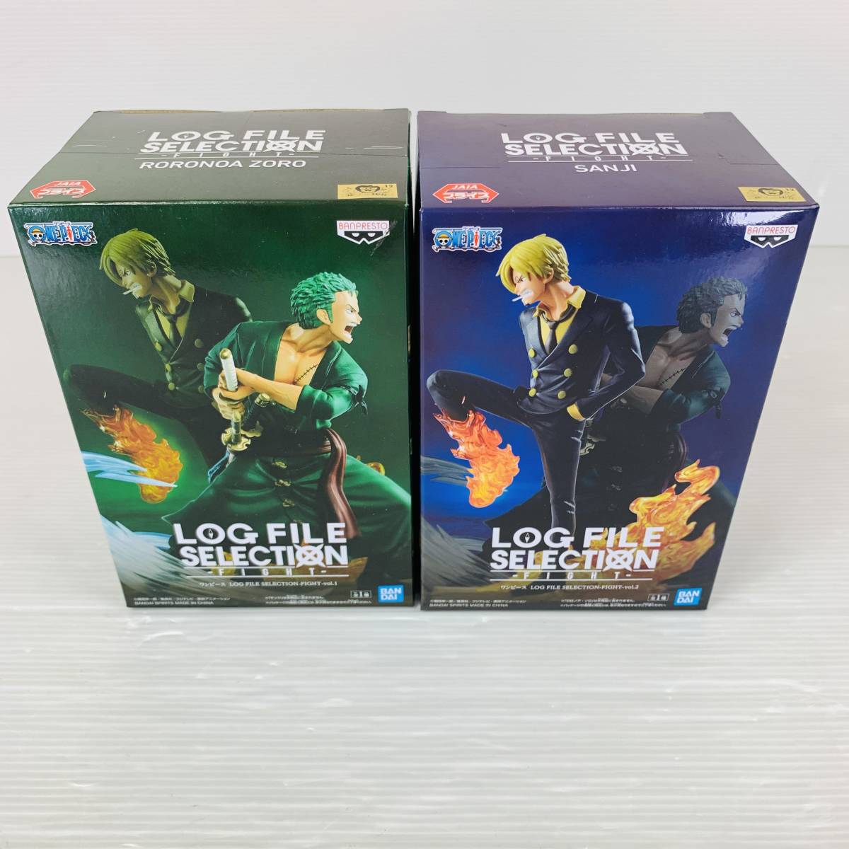 在庫数セット ワンピース LOG FILE SELECTION FIGHT vol.1 vol.2 ゾロ サンジ 2種 セット フィギュア ZORO SANJI 2個 ONE PIECE