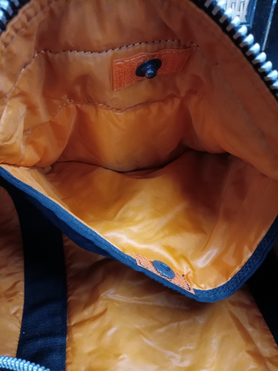 ☆ PORTER ポーター バッグ ダッフルバッグ ミニボストン 黒×オレンジ