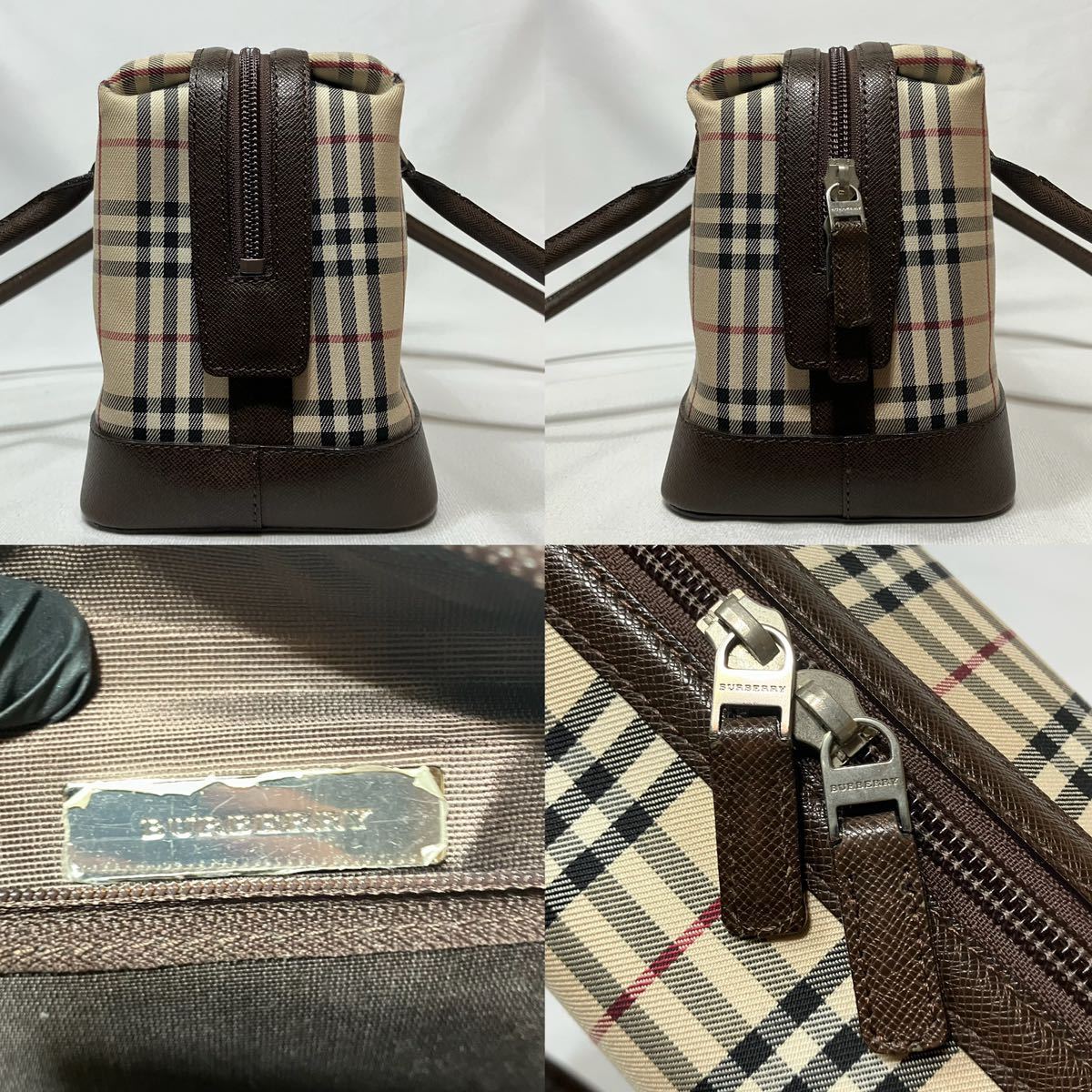 B14/ 美品 1円 BURBERRY バーバリー ハンドバッグ トートバッグ ミニ