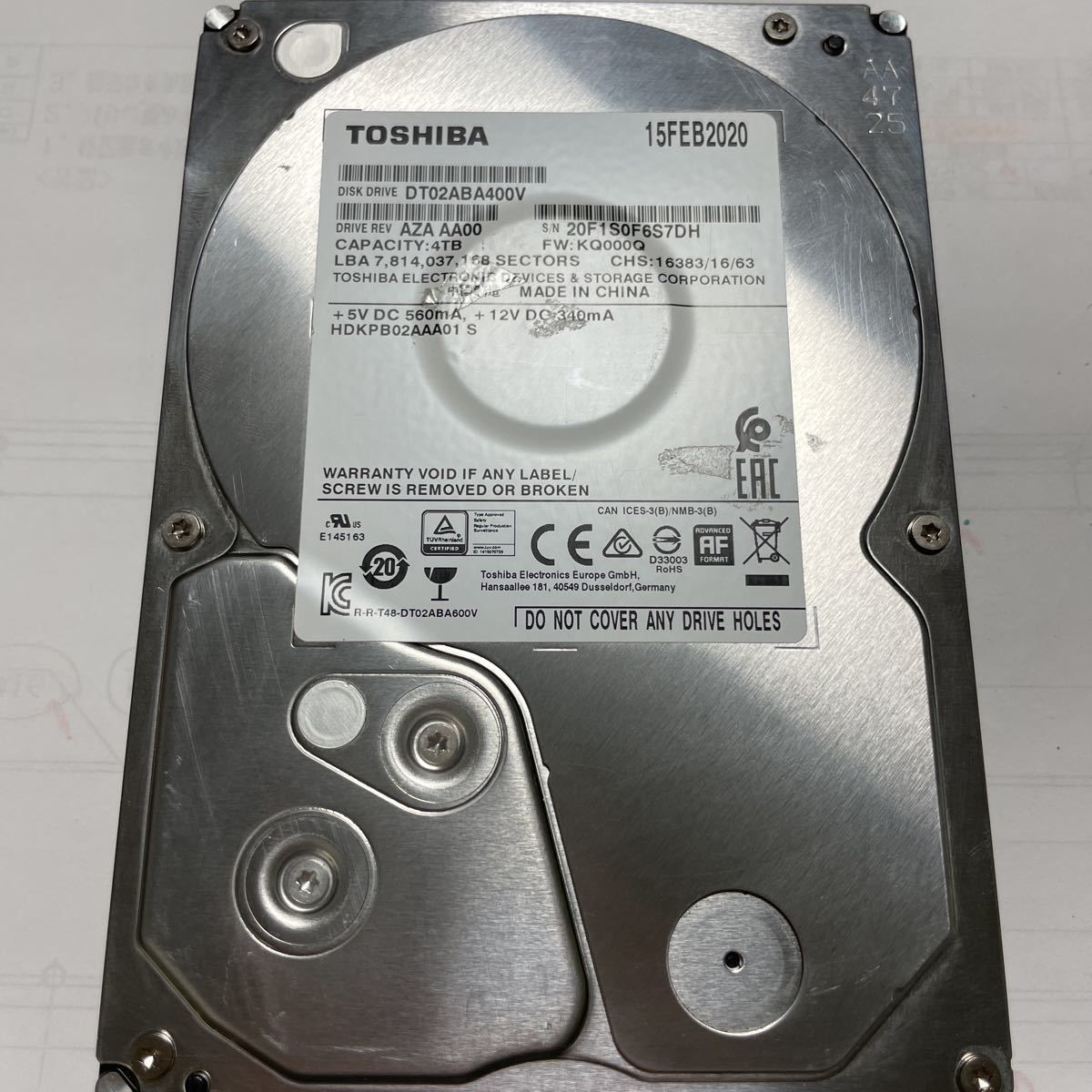定番人気，お得 TOSHIBA SATA HDD 4.0TB(2TB～)｜売買されたオークション情報、yahooの商品情報をアーカイブ公開 - オークファン 3.5 SerialATA