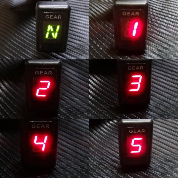 【N~５表示】ギア シフト ポジションインジケーター YAMAH XJR1200～1300 V-max1200・FJ1100・1200国内 逆車全年式　XV XVSの5速車 