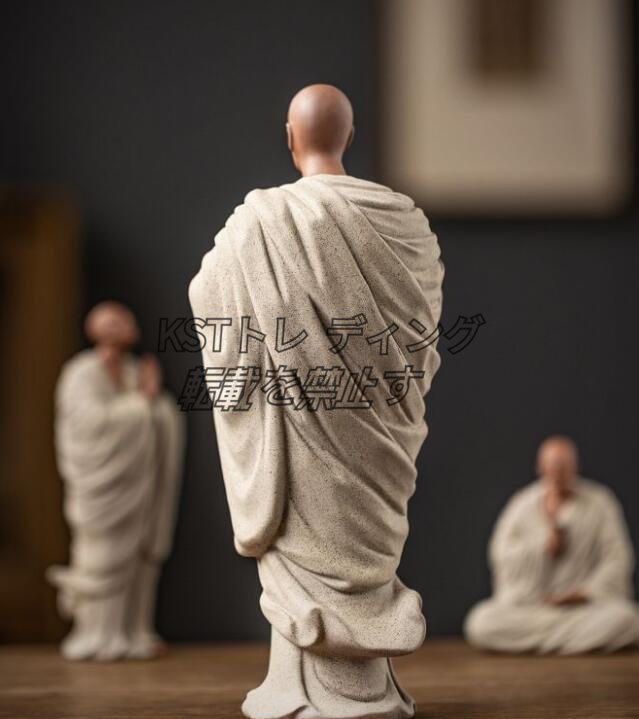 手作り紫砂*小坊主*求仏*置物高さ約25.5cm 置物