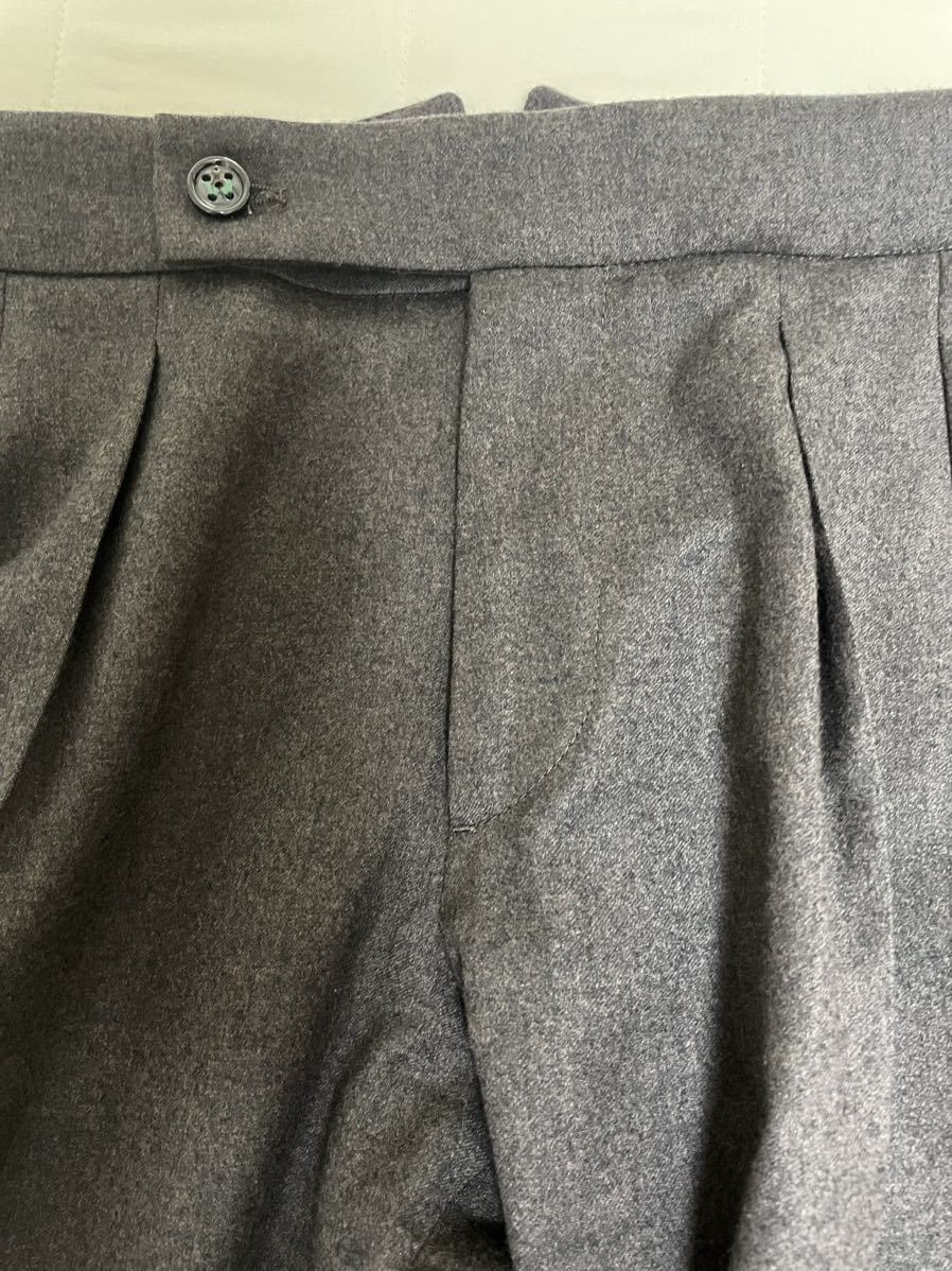 美品】ベルウィッチ SCOTCH ウールサキソニー チェック柄 灰 44 美品】ベルウィッチ SCOTCH ウールサキソニー チェック柄 灰 44