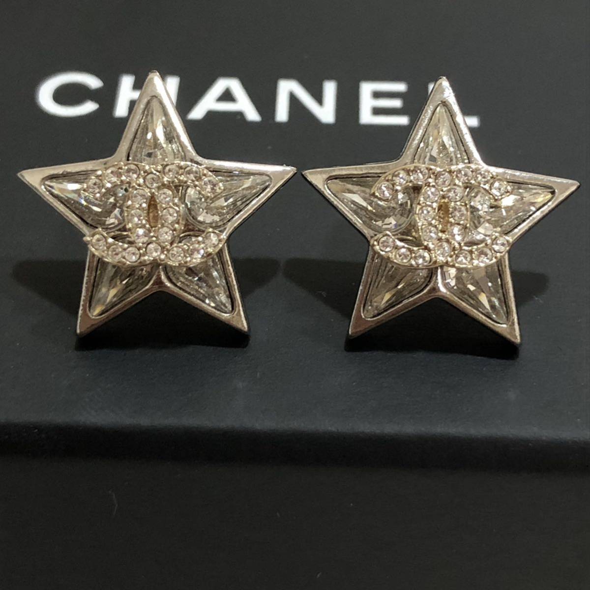 シャネル ラインストーン ピアス C23S スター ココマーク (管JK137 S11 