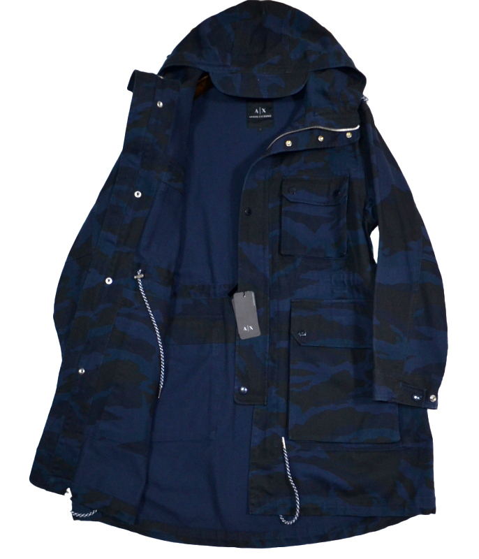 【未使用・新品同様】ARMANI EXCHANGE アルマーニエクスチェンジ モッズコート XXL 春秋 重厚感あり メンズ ビッグシルエット カジュアル◎