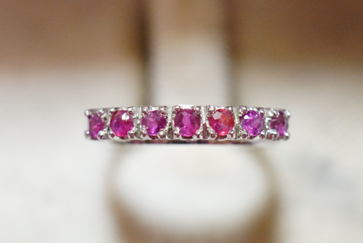 384 天然ルビー リング 指輪 約11号 ヴィンテージ アクセサリー ビンテージ アンティーク 天然石 宝石 カラーストーン コランダム 装飾品