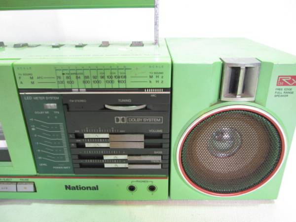 ☆月3082珍品 昭和レトロ ナショナル RX-C50 ラジカセ グリーン