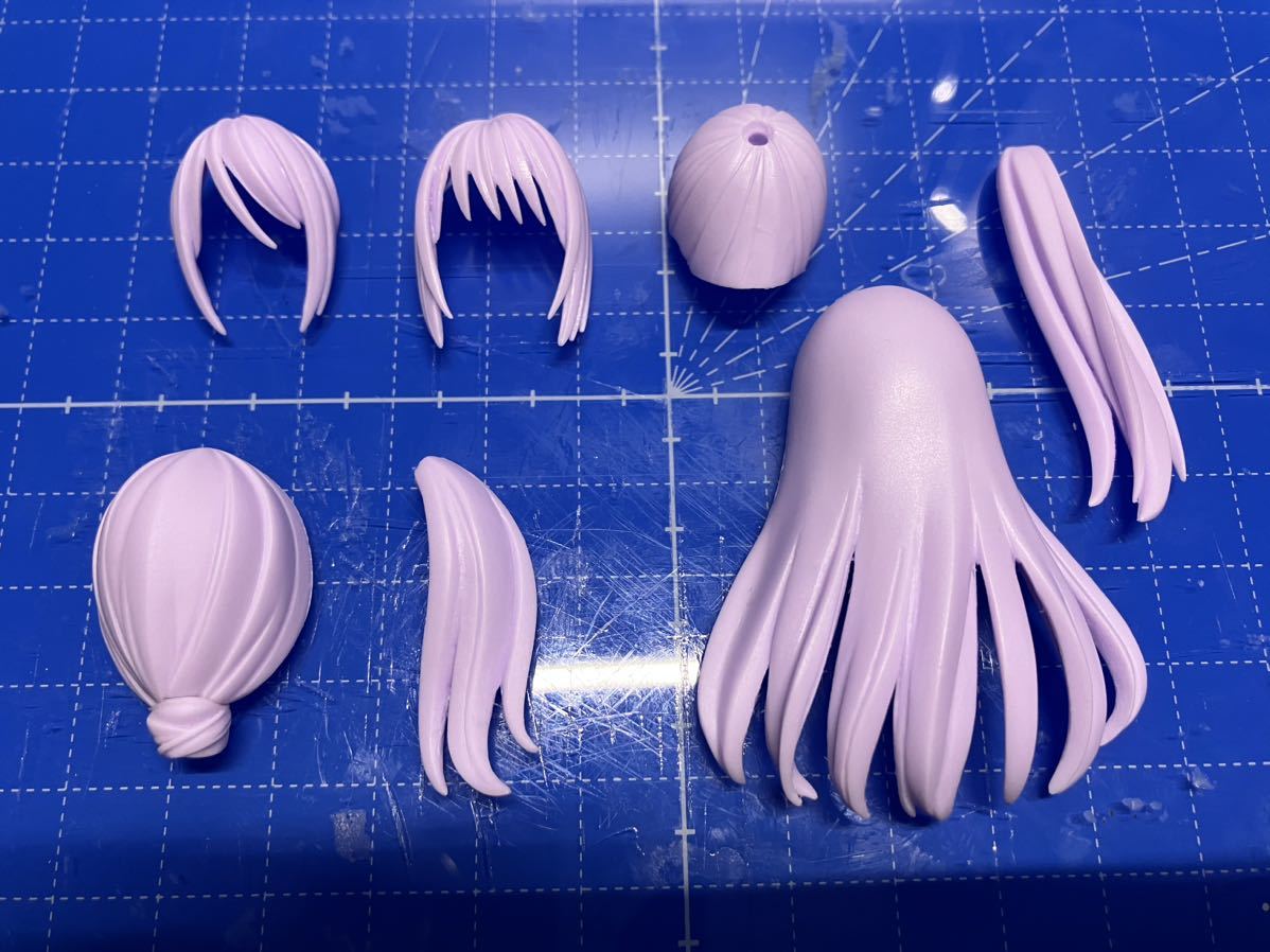 メガミデバイス バレットナイツ用 ランサー ランチャー ヘアパーツセット 紫 桐和機巧 髪 ガレキ 改造 コトブキヤ AKガーデン AKG メガミデバイス バレットナイツ BULLET