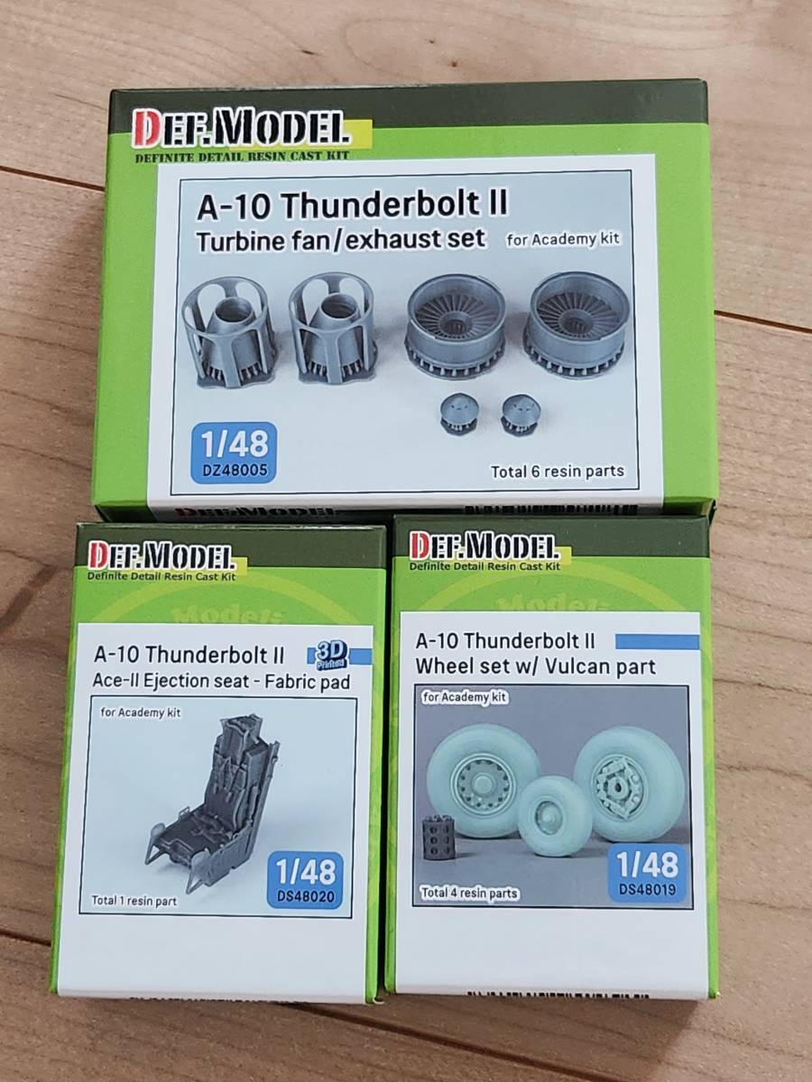 デフモデル　1/48　Ａ－１０Ｃサンダーボルト（アカデミー用）タービンファン、座席、タイヤセット