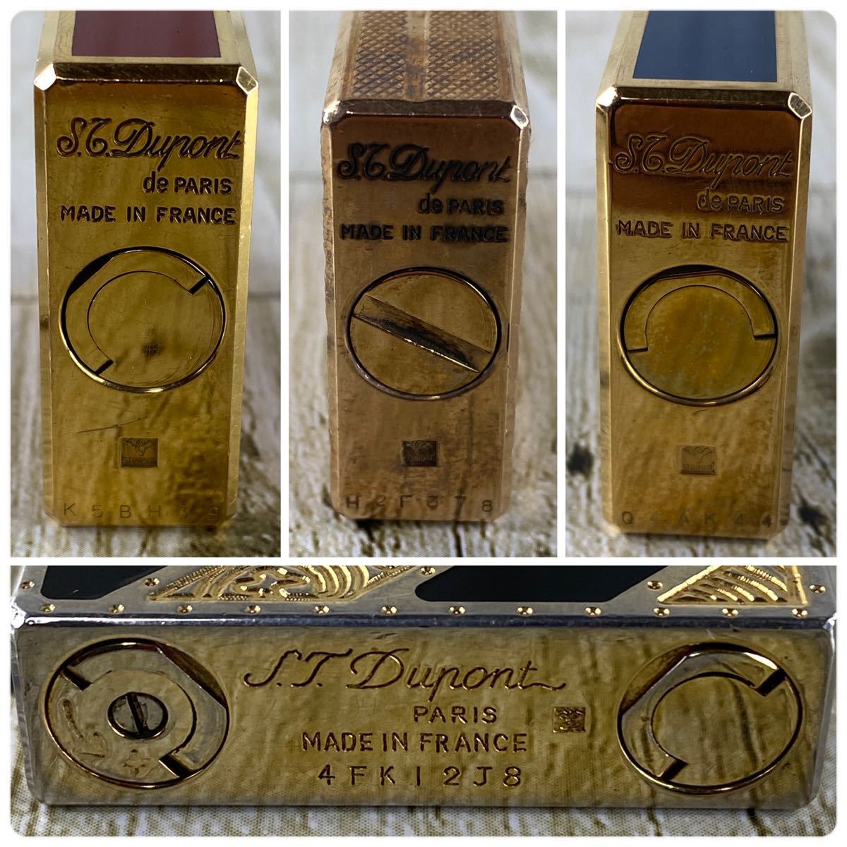 1円〜 まとめ売り S.T. DUPONT デュポン 4点セット 都彭 ライター 赤 