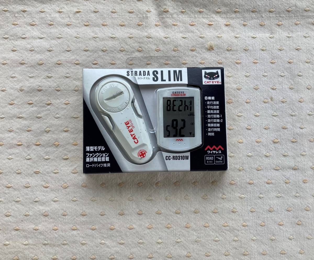 希少ホワイト　CATEYE キャットアイ STRADA SLIM ストラーダスリム サイコン CC-RD310W 