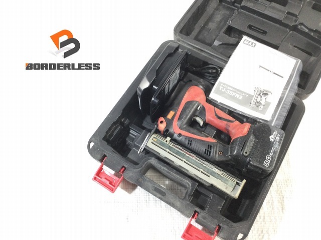 MAX マックス TJ-35FN2 中古品 ☆中古品☆MAX マックス 18V 35mm 充電式
