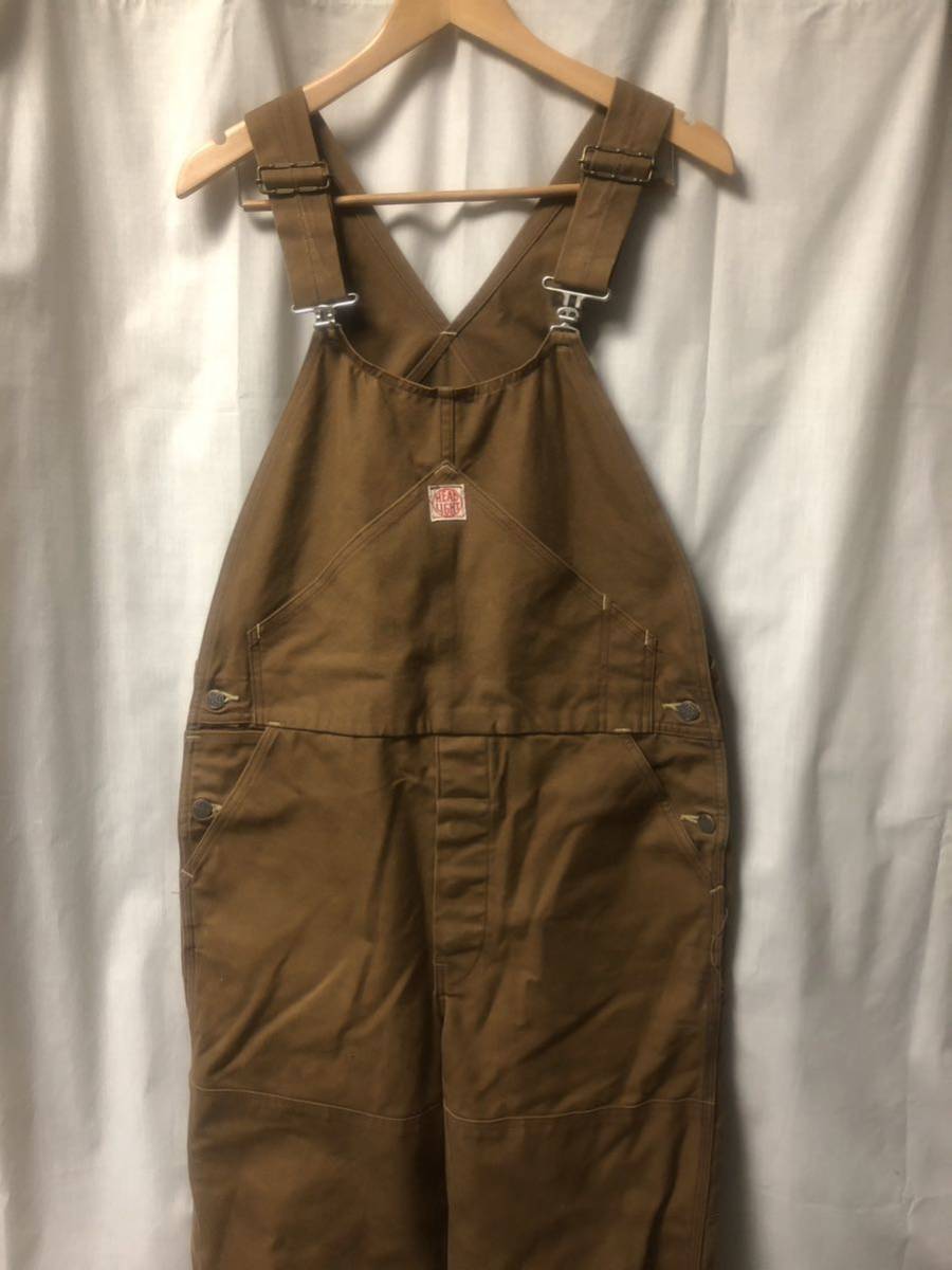 HEAD LIGHT ヘッドライト 13oz.ブラウンダック オーバーオール