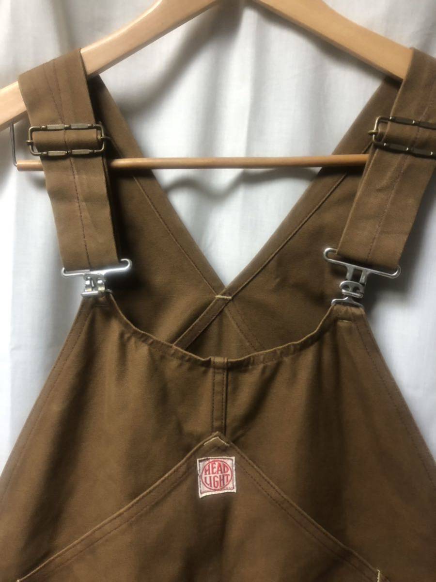 HEAD LIGHT ヘッドライト 13oz.ブラウンダック オーバーオール