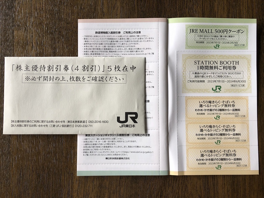 乗車券/交通券 JR東日本旅客鉄道株主優待券5枚