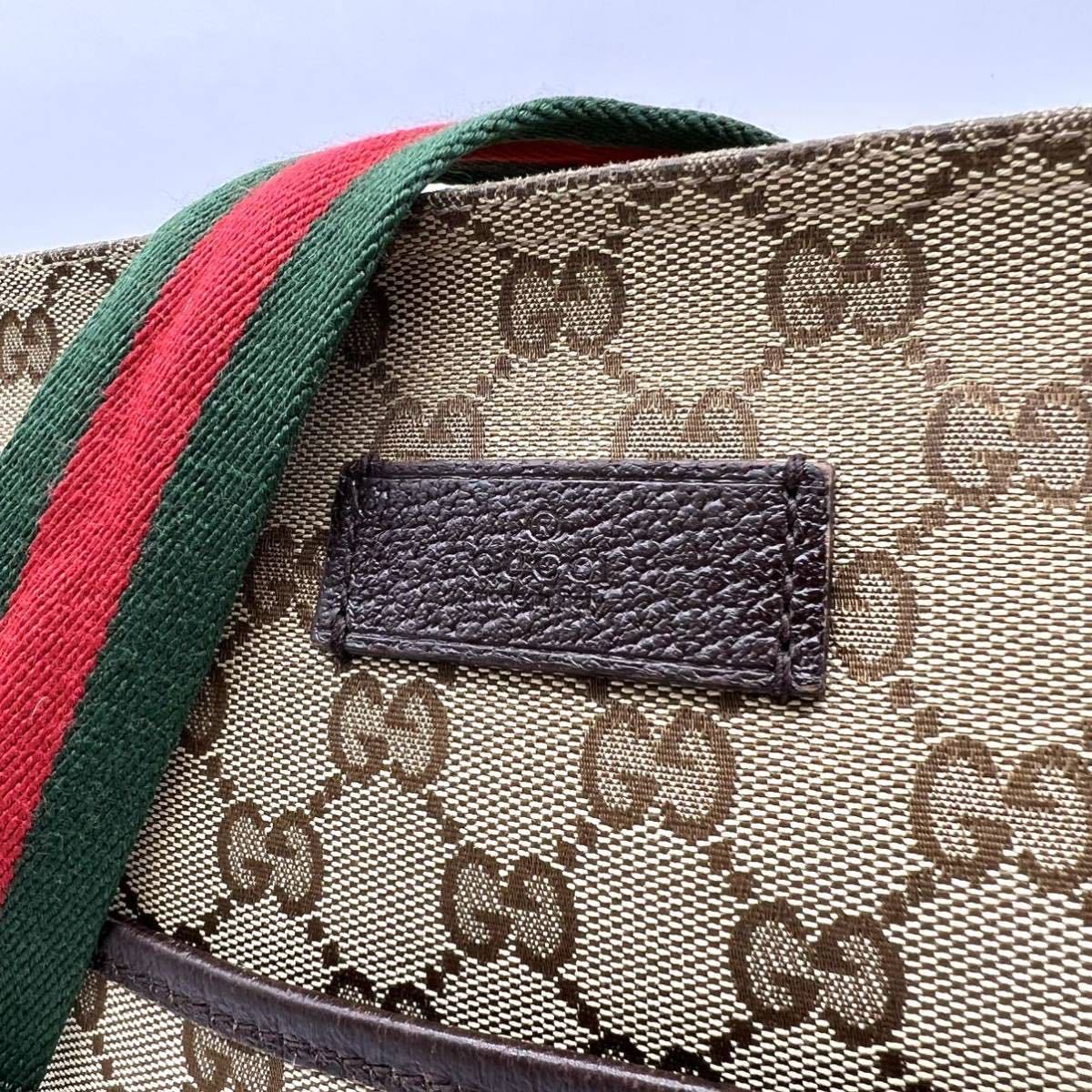1円 ◇人気◇ GUCCI グッチ ショルダーバッグ GG柄 キャンバス レザー 