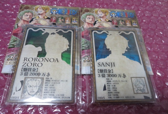 ONE PIECE ステータスカード ゾロ & サンジ ジャンプショップ 麦わら 