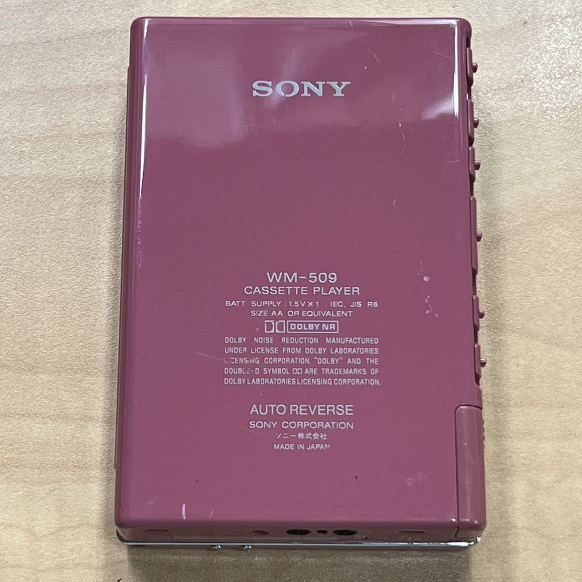CW24 希少色 ピンク SONY WM-509 MDR-E454RV 純正リモコン 付属