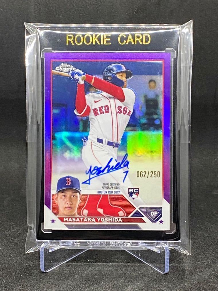 吉田正尚 直書きサイン 2023 Topps Chrome Masataka Yoshida Purple 