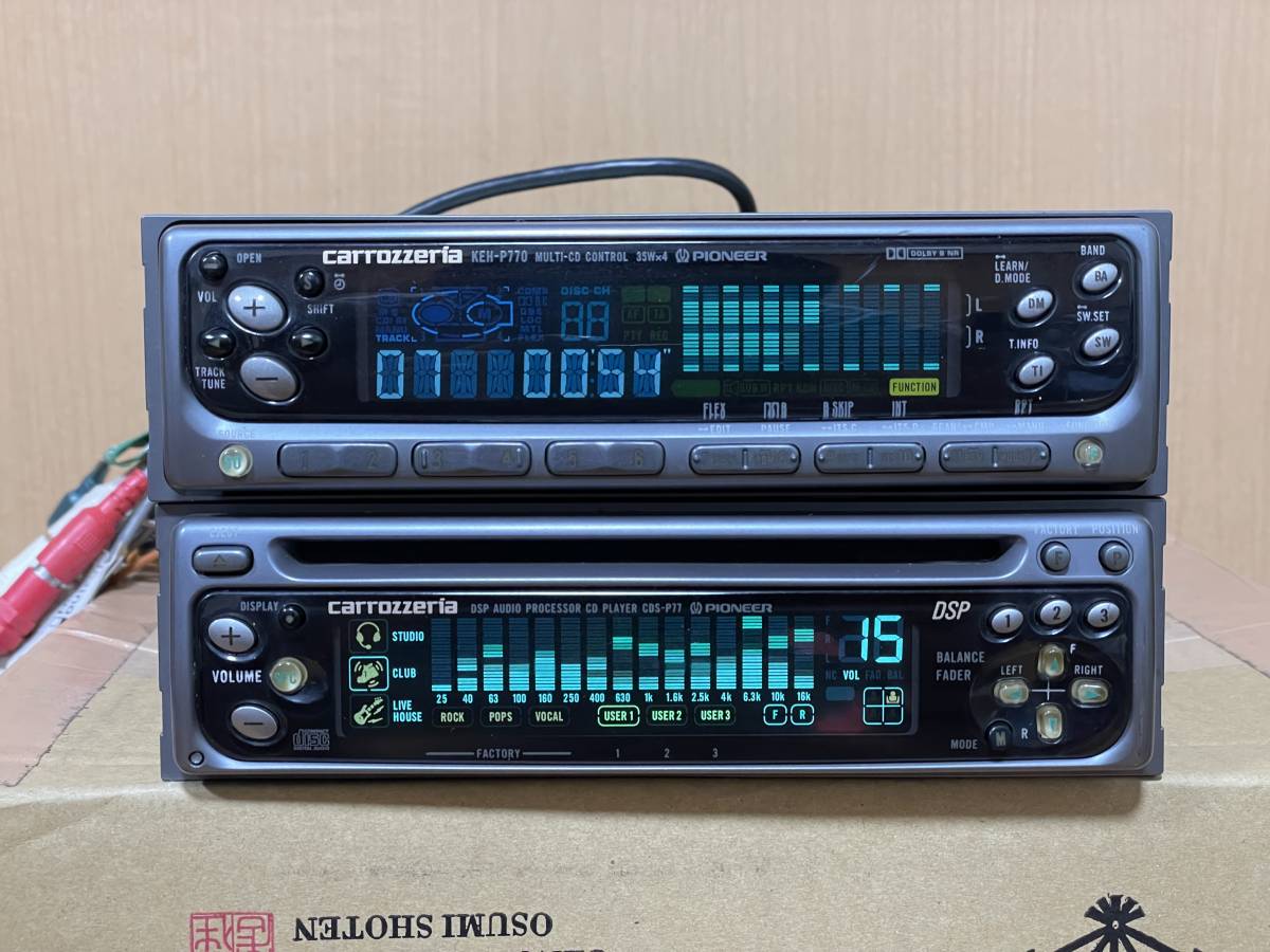 状態良好□カロッツェリア製1DIN+1DIN CD/カセットデッキ・KEH-P770/CDS-P77 動作確認済み ELシート新品 カロッツェリア カセットデッキ 1DIN | KEH-P330 オーディオ