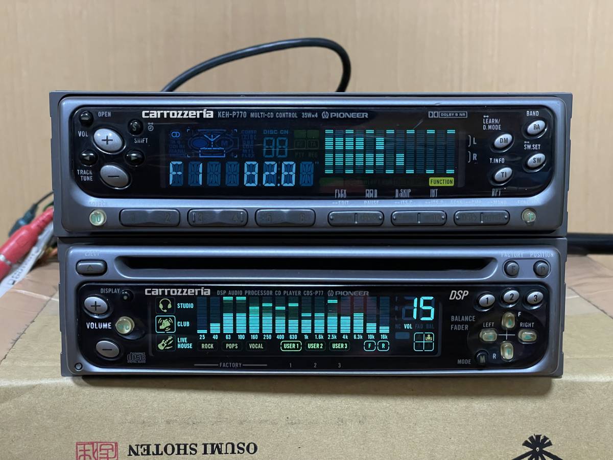 状態良好□カロッツェリア製1DIN+1DIN CD/カセットデッキ・KEH-P770/CDS-P77 動作確認済み ELシート新品 カロッツェリア カセットデッキ 1DIN | KEH-P330 オーディオ
