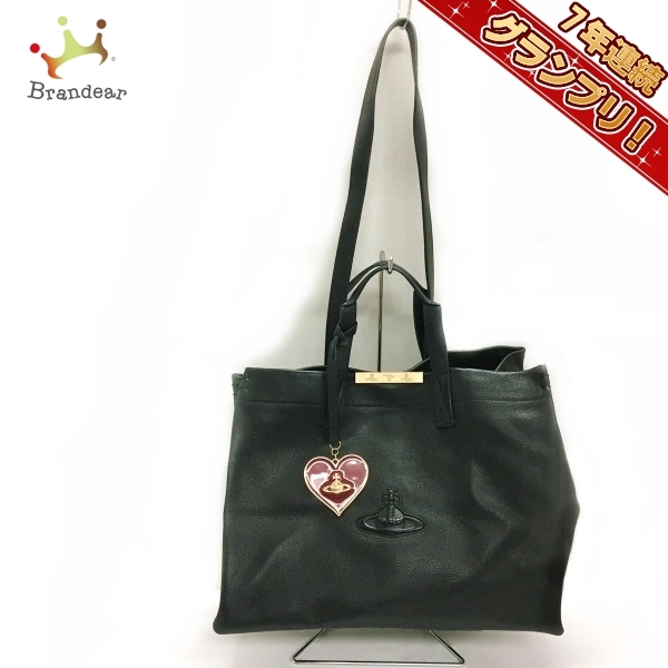 数量限定，お得 ヴィヴィアンウエストウッド VivienneWestwood トートバッグ - レザー 黒 2way バッグ(かばん、バッグ)｜売買されたオークション情報、yahooの商品情報をアーカイブ公開 - オークファン かばん、バッグ