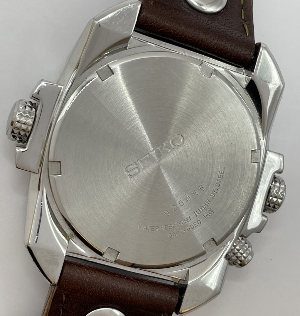 セイコー 1円 SEIKO 6A32-00E0 パーペチュアル カレンダー 100M 腕時計 