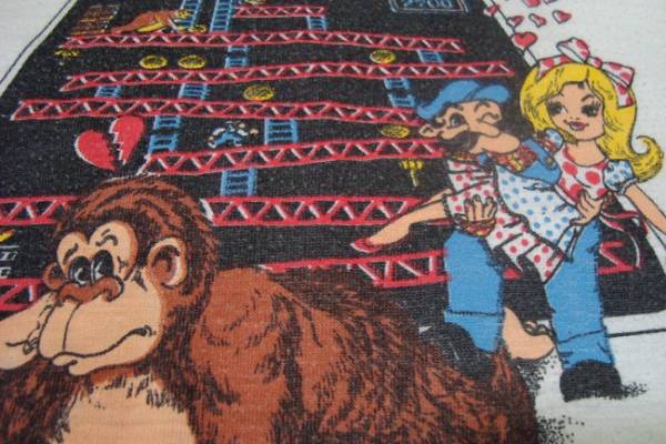 即決レア80'sドンキーコングビンテージ七分Tシャツマリオ任天堂