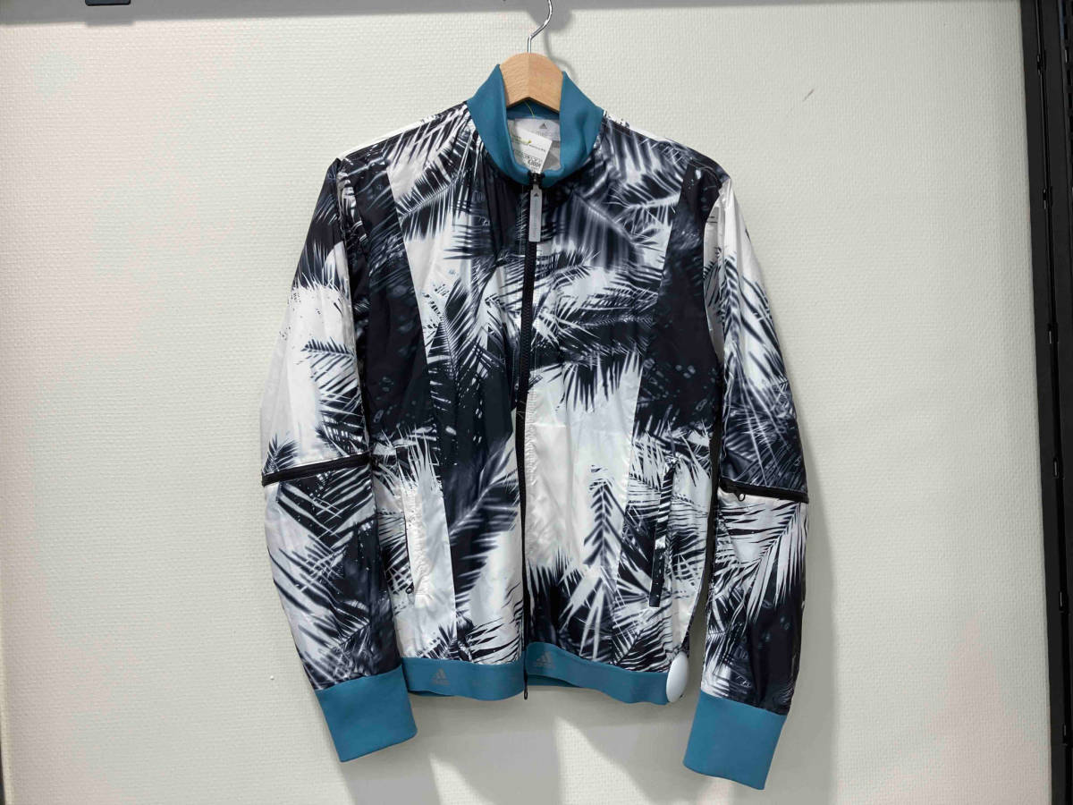 adidas アディダス stella mccartnry ステラマッカートニー 総柄 ジャケット ブルゾン M ポリエステル ジップ リフレクター 裏地メッシュ