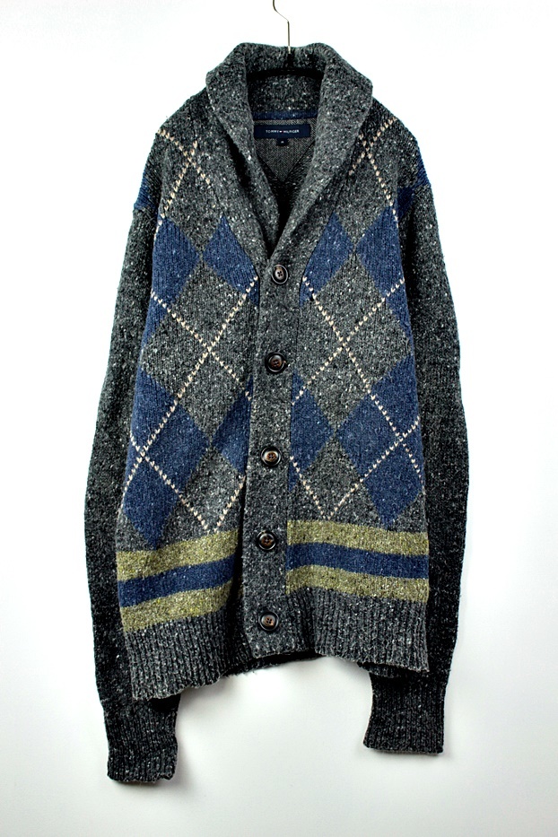 I920 トミーヒルフィガー TOMMY HILFIGER ショールカラーニット 