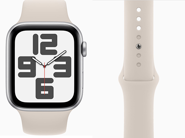 ★【新品 未開封】Apple Watch SE 第2世代 GPS 2023年 44mm シルバーアルミニウムケース と スターライトスポーツバンド M/L(NZ338-5) 