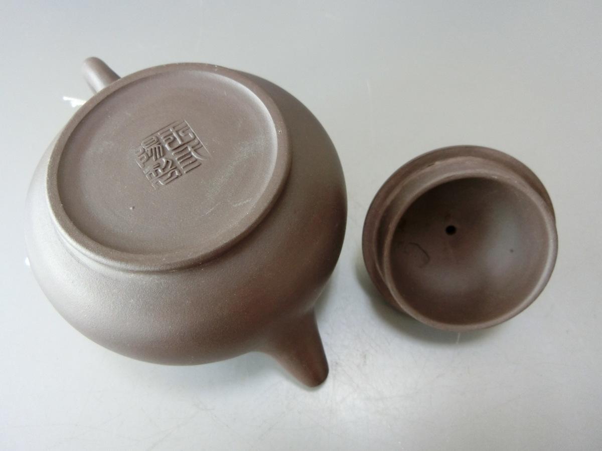 使って！【急須 中国 朱泥 在銘・40・茶器 茶道具 】◇古董古玩 茶釜 薬缶