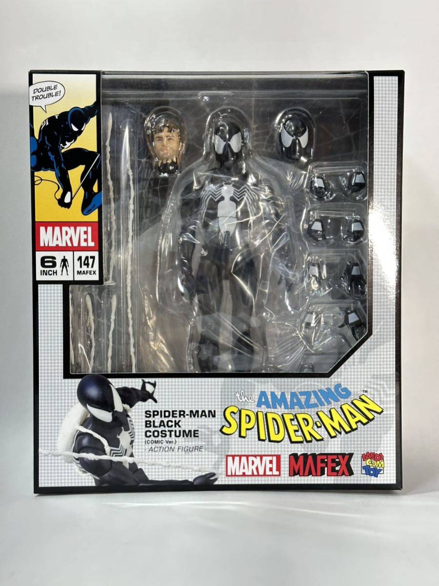 MAFEX No.168 スパイダーマン コミック版 ブラックコスチューム SPIDER-MAN COMIC Ver. BLACK COSTUME 未開封品 国内正規品 マフェックス