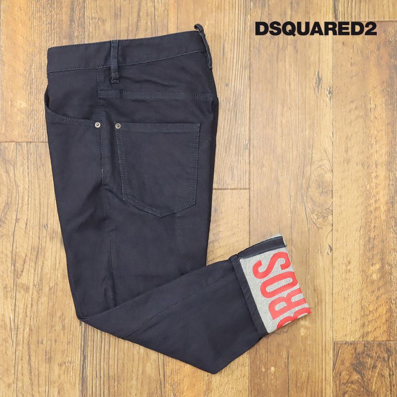 1円/DSQUARED2/44サイズ/デニム パンツ S74LB0909 COMBAT JEAN ストレッチ イタリア製 サルエル ロールアップ 新品/紺/ネイビー/gc137/