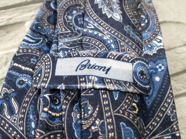 Brioni ブリオーニ ネクタイ ネイビー 肉厚 光沢 刺繍 美品 - メルカリ